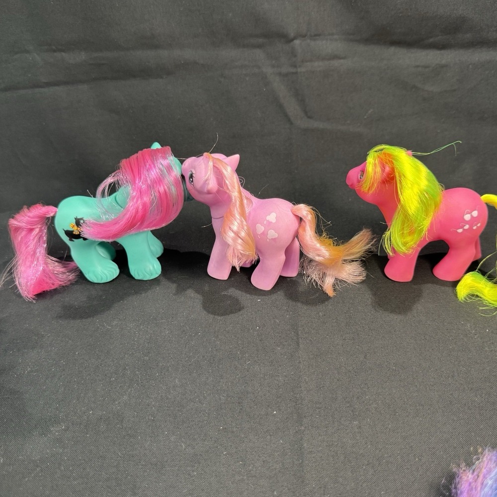 My Little Pony Lot Of 9 Small 3" Ponies 2 Marked 1985 & 1987 - Picture 6 of 16
